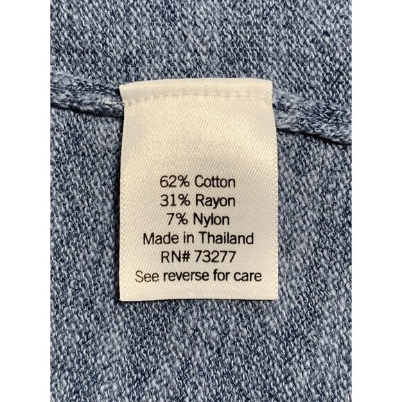 Croft & Barrow Womens Button Front Knit Cardigan Blue V-Neck Size PS - Picture 10 of 10